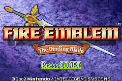 Fire Emblem - The Binding Blade (Translation Redux) Title Screen